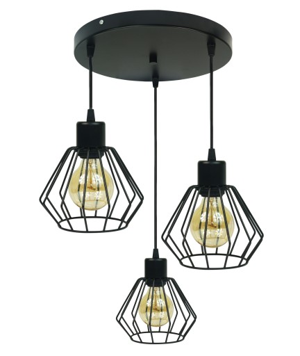 LAMPA SUFITOWA WISZĄCA ŻYRANDOL DIAMENT POD LED