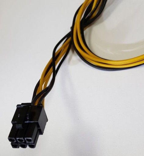 KABEL ZASILAJĄCY WTYK MOLEX 6 PIN Z KABLEM LUTU