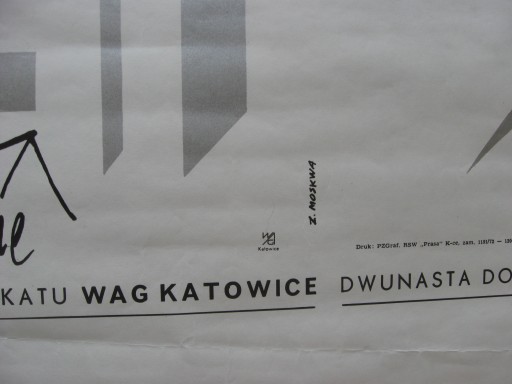 MOSKWA ZENON XII Wystawa Plakatów PLAKAT 1972