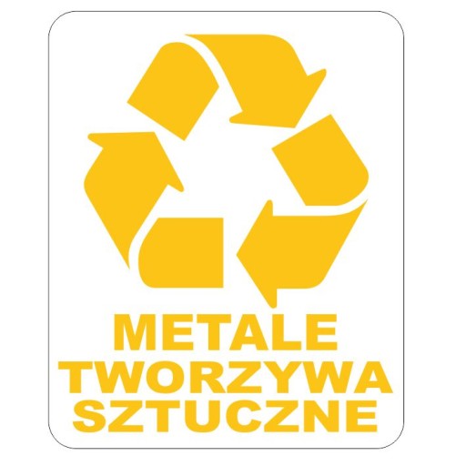 Naklejka METALE I TWORZYWA kosz do SEGREGACJI 15cm