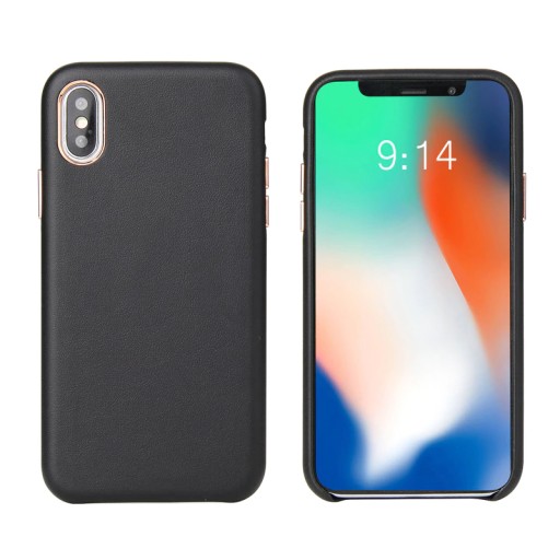 iPhone XS MAX| Etui ze skórzanym tyłem *HQ*