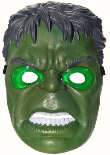 NIESAMOWITY HULK maska LED ze światłem Avengers