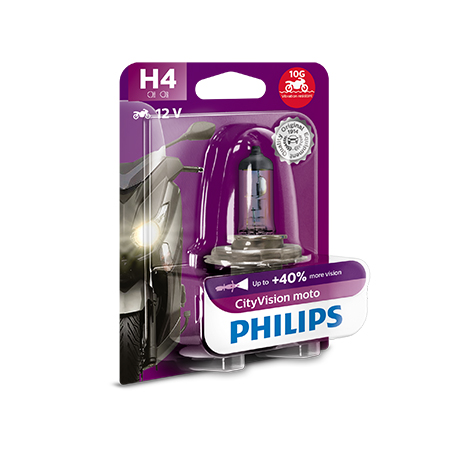 Philips Żarówka CityVision Moto H4 +40% światła