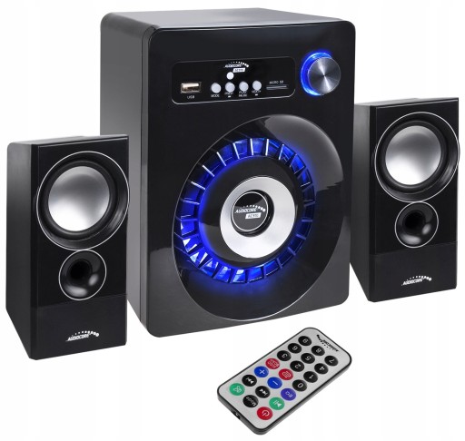 GŁOŚNIKI KOMPUTEROWE 2.1 Bluetooth USB SD FM JACK