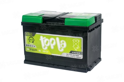Akumulator 70AH/760A P+ TOPLA TAB START/STOP AGM