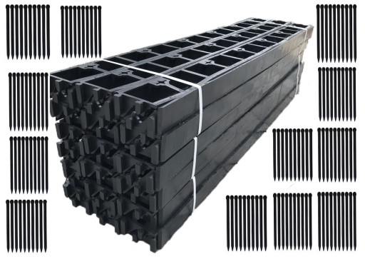 OBRZEŻA 45mm PLASTIKOWE TRAWNIKOWE 50szt +250kotw