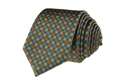 KRAWAT WĄSKI SLIM MĘSKI 6 cm ZIELONY OLIWKOWY