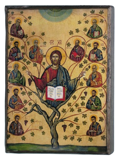 IKONA CHRYSTUS DRZEWO APOSTOŁÓW*