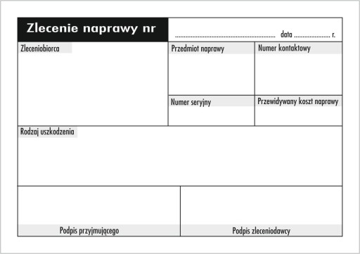 ZLECENIE NAPRAWY
