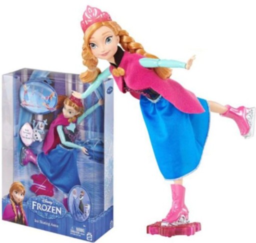 Frozen Anna Lalka na Lodowisku Łyżwach Łyżwiarka