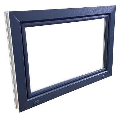 OKNO 800 x 800 ANTRACYT INWENTARSKIE PIWNICZNE
