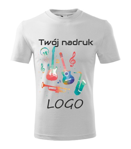 T-SHIRT KOSZULKA REKLAMOWA Z LOGO Z NADRUKIEM