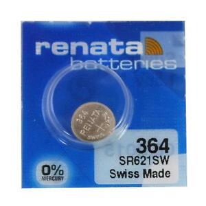 BATERIA SREBROWA RENATA 364 SR621SW SWISS-MADE