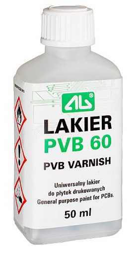 Lakier PVB 60 do Płytek Drukowanych PCB 50ml