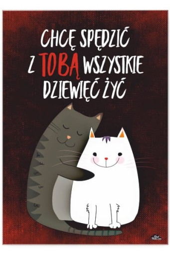 DEKORACJA ŚCIENNA PLAKAT METAL BLACHA OZDOBA KOT