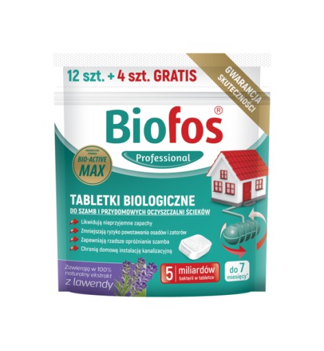 BIOFOS TABLETKI BIOLOGICZNE DO SZAMB OCZYSZCZALNI