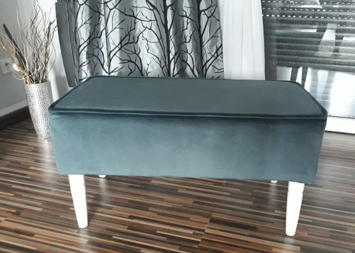 PUFA -ŁAWKA DREWNIANE NOGI 80X40