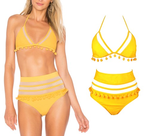 DWUCZĘŚCIOWY STRÓJ KĄPIELOWY BIKINI WYSOKI STAN M