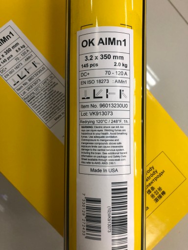 ELEKTRODA DO ALUMINIUM ESAB OK ALMN1 fi 3,2/350