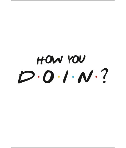 Plakat Friends - How You Doin? - biały - A3
