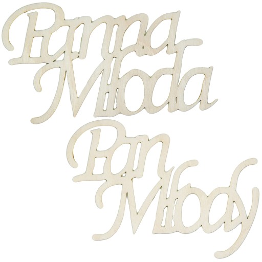 Drewniany Napis dekor Ślub Panna Młoda Pan Młody