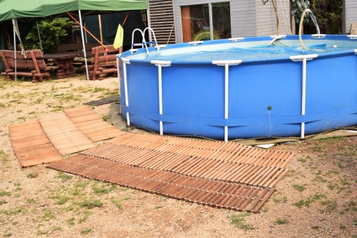 Składana podłoga pod basen jakuzzi mata drewniana