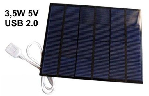 Ładowarka solarna USB panel fotowoltaiczny bateria