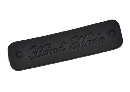 Metka naszywka HANDMADE ekoskóra 55x15 mm M35