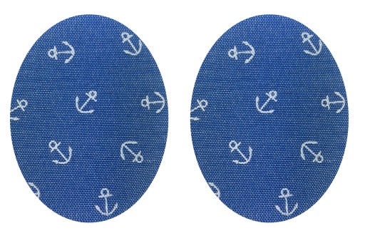 2 ŁATY TERMO naprasowanki jeans kotwice elipsa