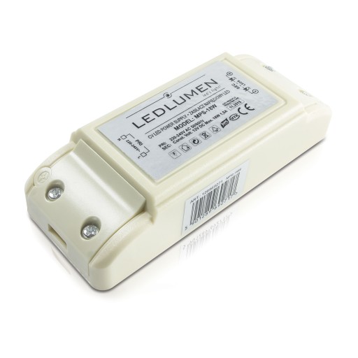 Zasilacz Meblowy Napięciowy LED 12V DC 18W 1,5A Mały Slim Do Taśm LEDLUMEN