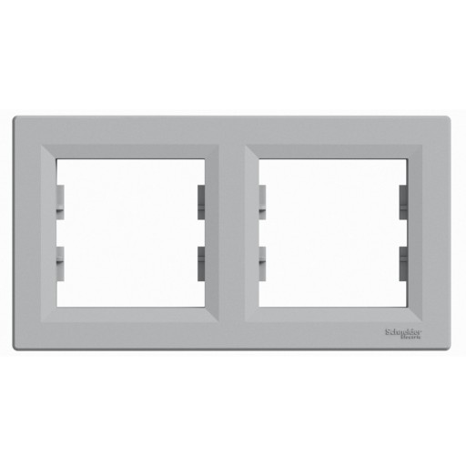 SCHNEIDER ASFORA RAMKA 2-KROTNA ALUMINIUM