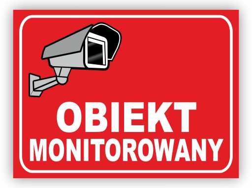 OBIEKT MONITOROWANY TABLICZKA PCV 40x30
