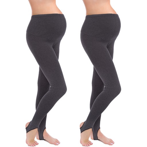 2x LEGGINSY CIĄŻOWE Z ZAPIĘTKA GETRY OCIEPLANE 2XL