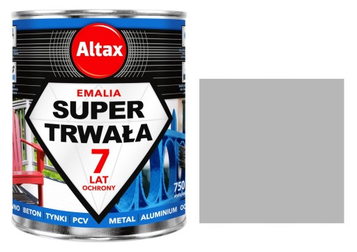 ALTAX EMALIA SUPER TRWAŁA 0,75L - FARBA - POPIEL