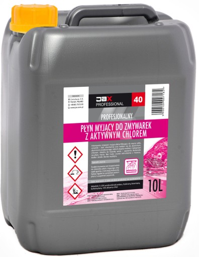JAX Professional 40 - 10L Płyn myjący do zmywarek z chlorem