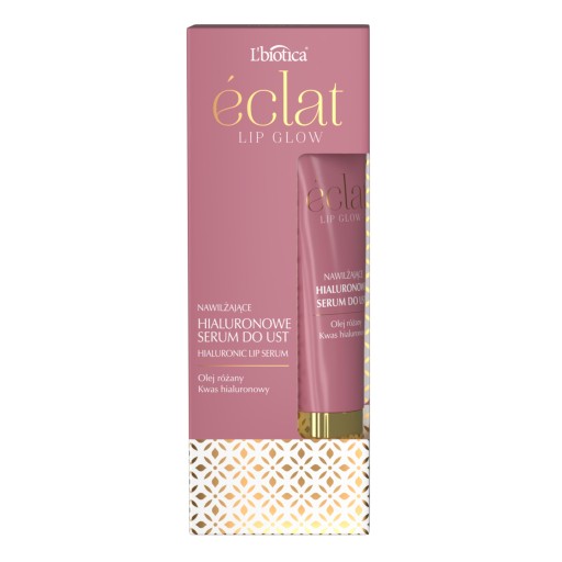 L'biotica Eclat Lip Glow Serum do ust hialuronowe z olejem różanym 15 ml