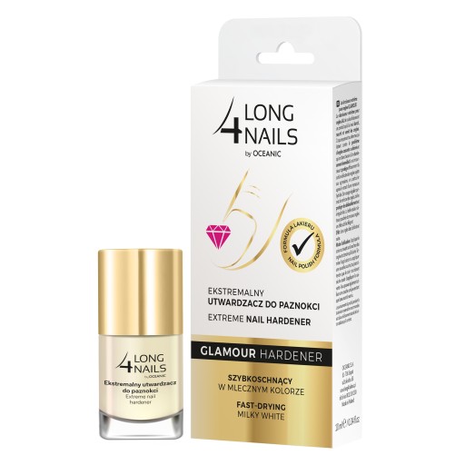 Long4Nails Glamour Hardener utwardzacz do paznokci 10 ml