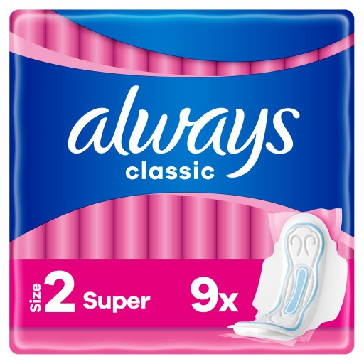 Podpaski higieniczne Always Classic ze skrzydełkami 9 szt.