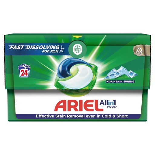 Ariel All-in-1 POODs Kapsułki z płynem do prania Mountain Spring 24szt