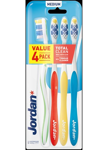 Jordan szczoteczka Total Clean Medium 4szt