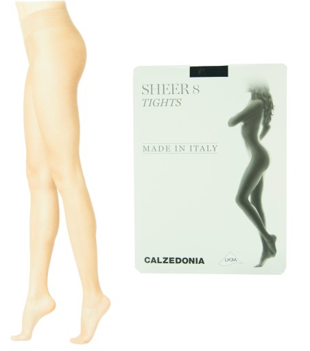 CALZEDONIA rajstopy beżowe sheer 8 DEN 4 L