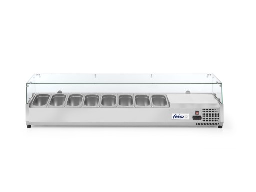 WITRYNA NADSTAWA CHŁODNICZA Z OSŁONĄ 8xGN1/4 INOX