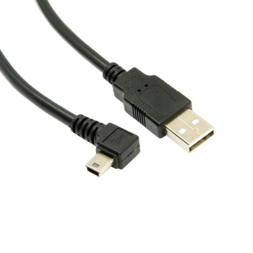 Kabel Kątowy Mini USB MiniUSB do USB PRAWY 5M