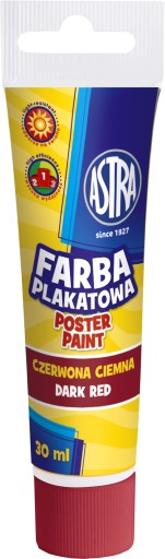 FARBA FARBY PLAKATOWA ASTRA TUBA 30ml C. CZERWONA