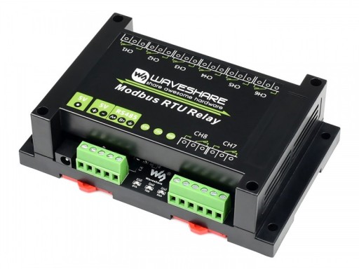 Moduł z 8 przekaźnikami - RS485 Modbus RTU
