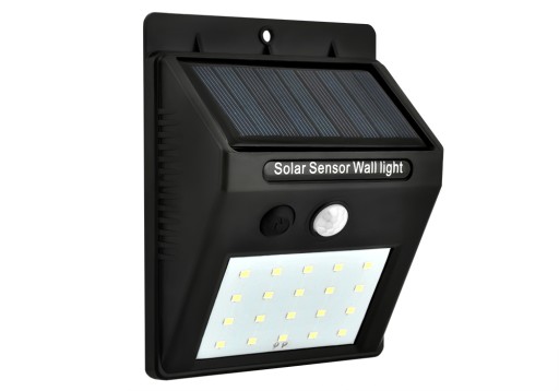 Lampa Uliczna Solarna Naświetlacz Solarny Halogen Czujnik Ruchu Zmierzchu