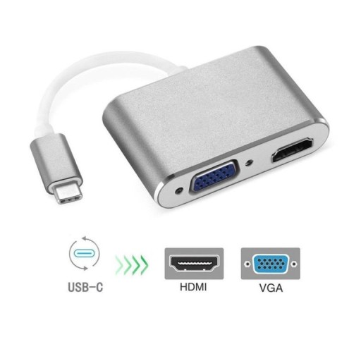 Adapter USB-C 3.1 do HDMI 4K i VGA