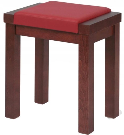 Taboret LINEA drewniany tapicerowany stołek KOLORY