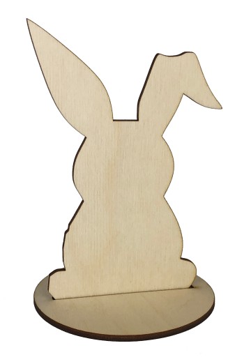 Królik na podstawce króliczek wielkanoc decoupage