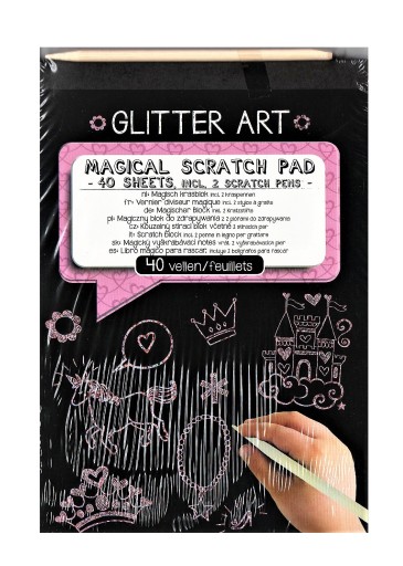 Magiczny zeszyt zdrapka do wydrapywania A5 GLITTER
